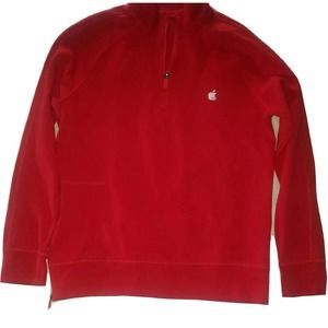Apple Myrrh Red Quarter 1/4‎ Zip Pullover Sweater Uniform Size Small